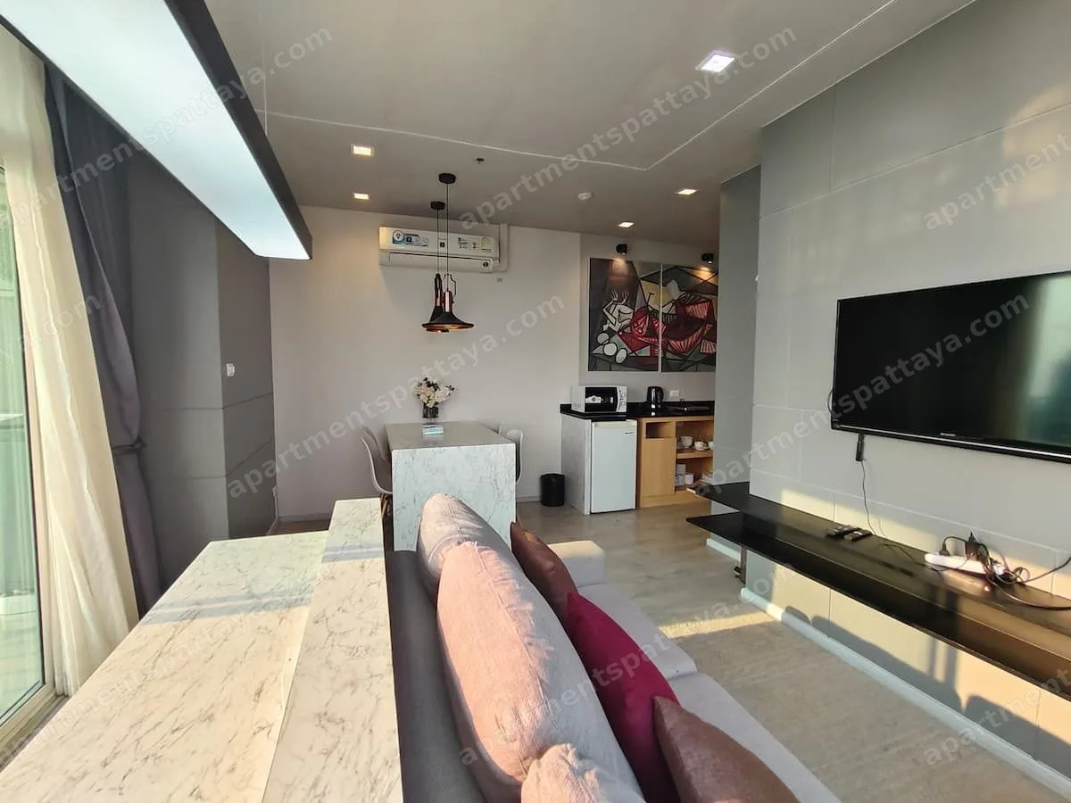Панорамная 2-bedroom квартира у пляжа Джомтьен 2