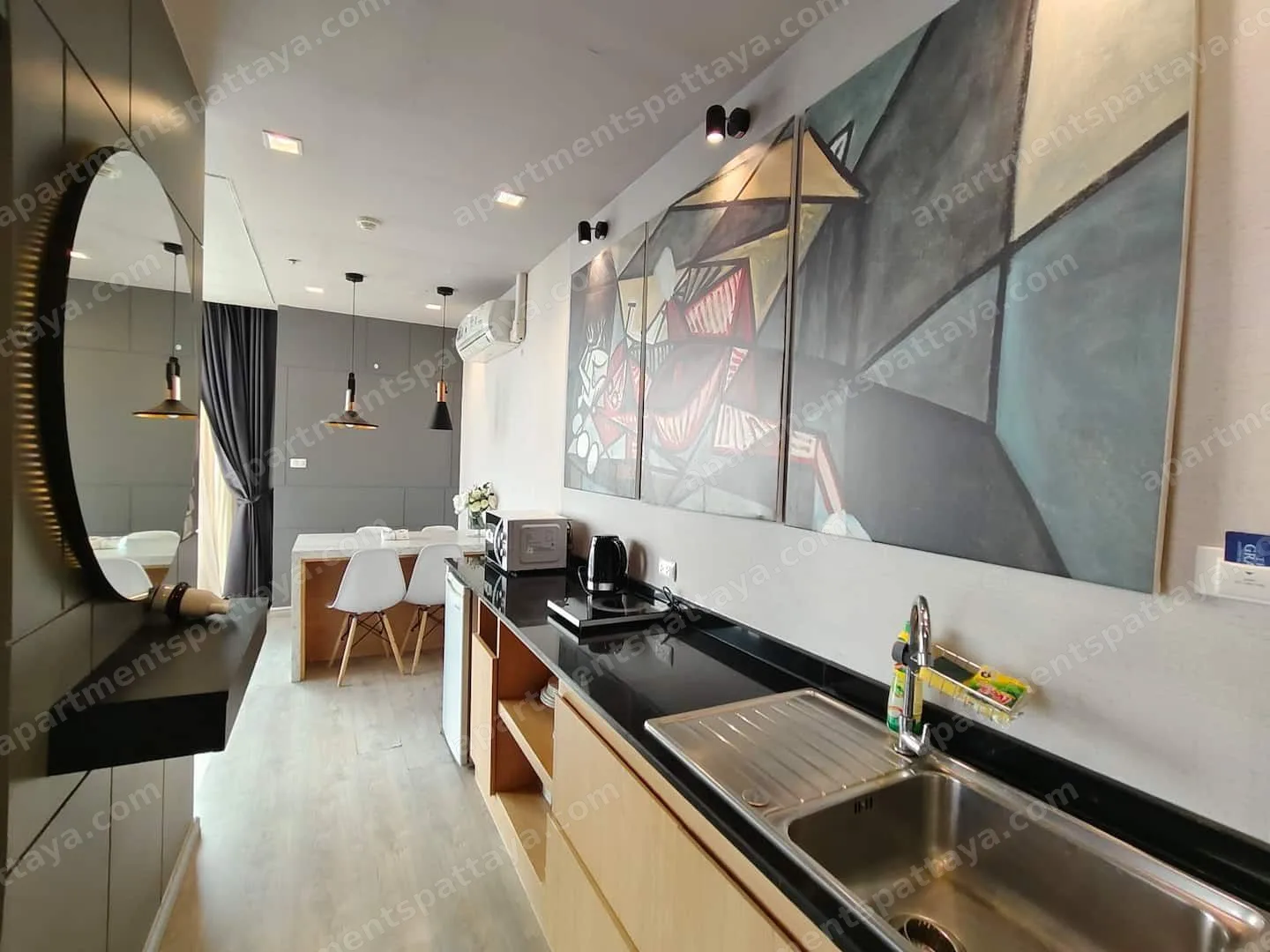 Панорамная 2-bedroom квартира у пляжа Джомтьен 5